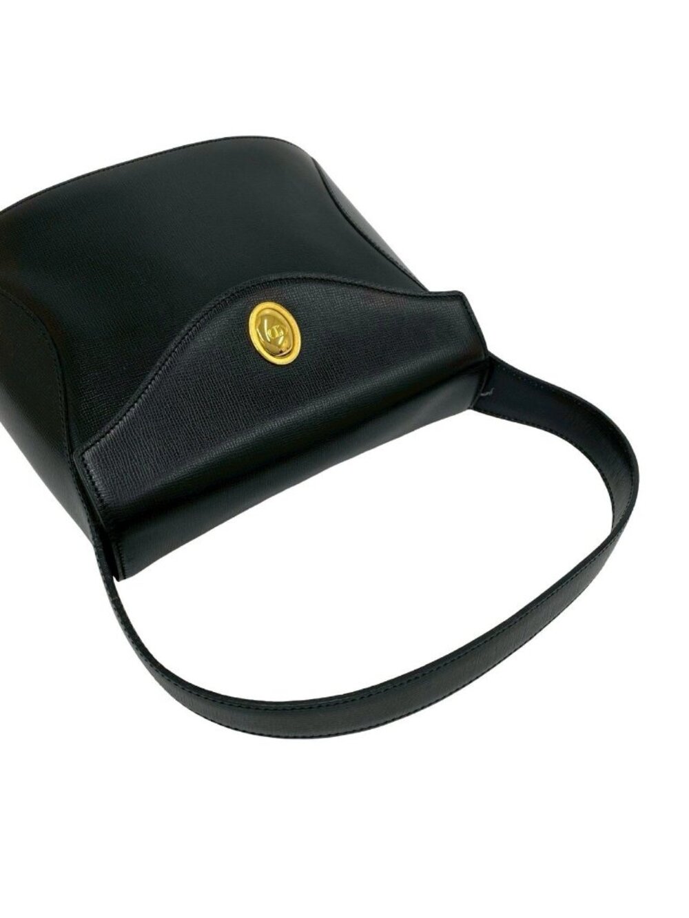 Dior Vintage CD Logo Leather Handbag Mini Tote Black - Picture 4 of 10